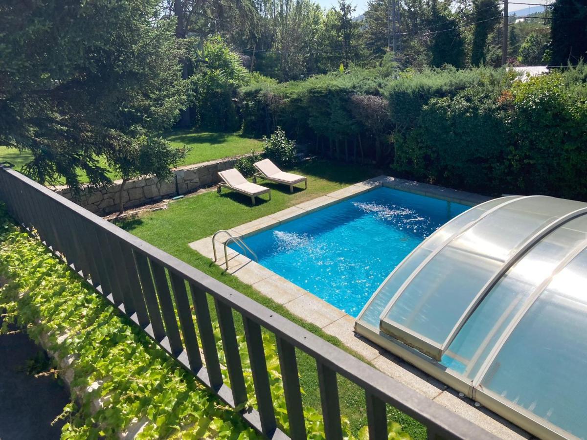 Los Cedros, Gran Chalet Con Piscina Y Apartamento En Navacerrada Exterior photo